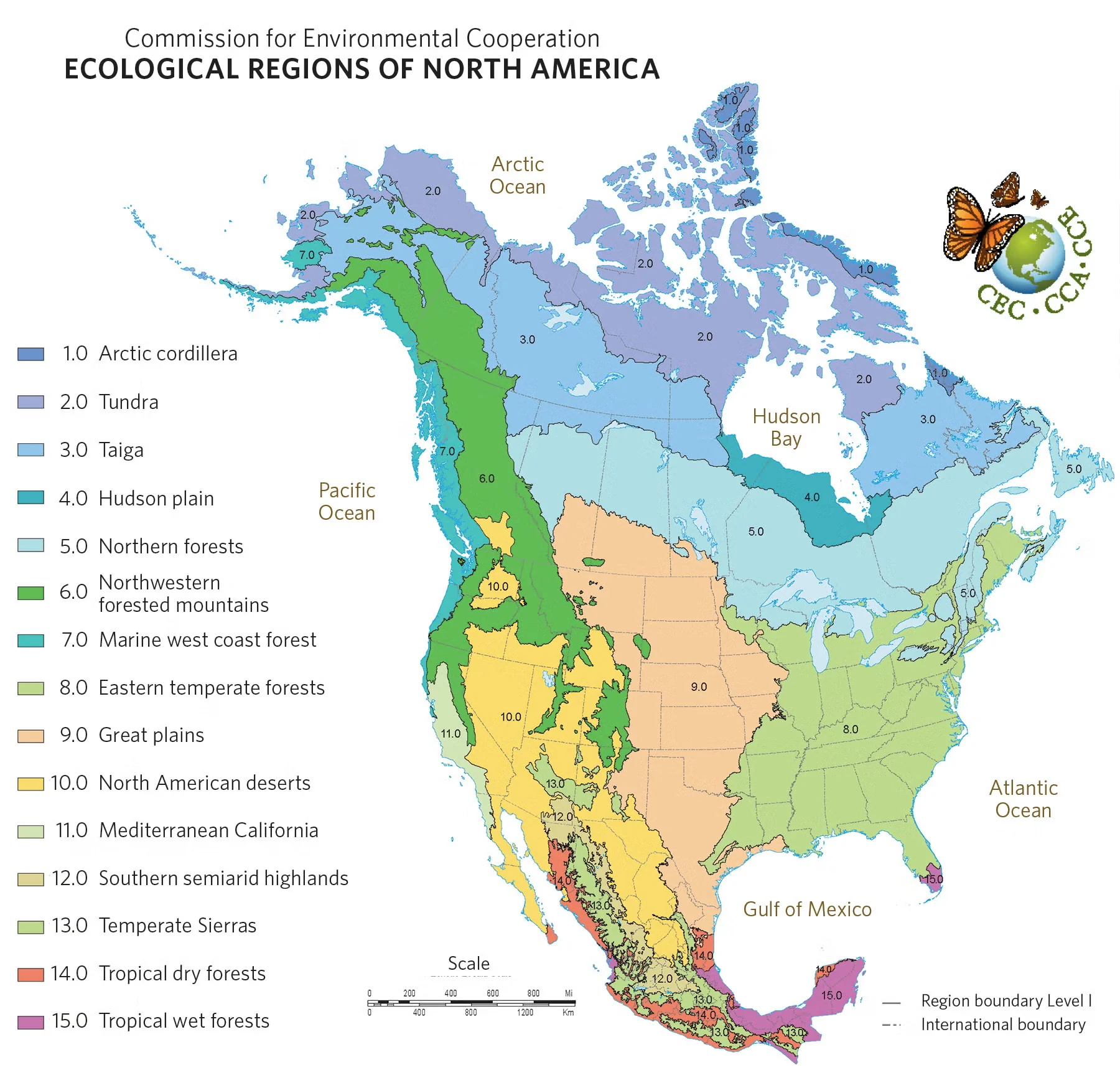 Map courtesy of the Commission for Environmental Cooperation
